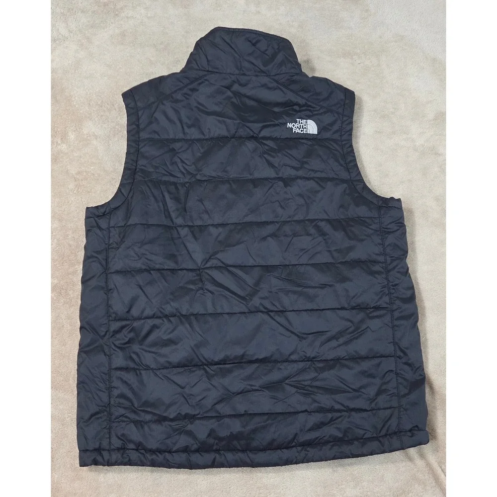 The North Face Primaloft Puffer Vest Men's Medium Black Quilted Full Zip GOOD